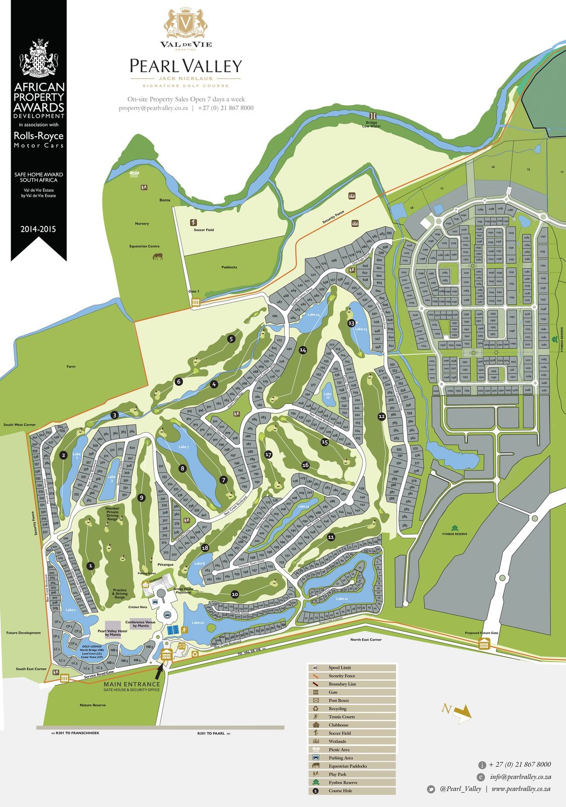 Pearl Valley Golf Estate map