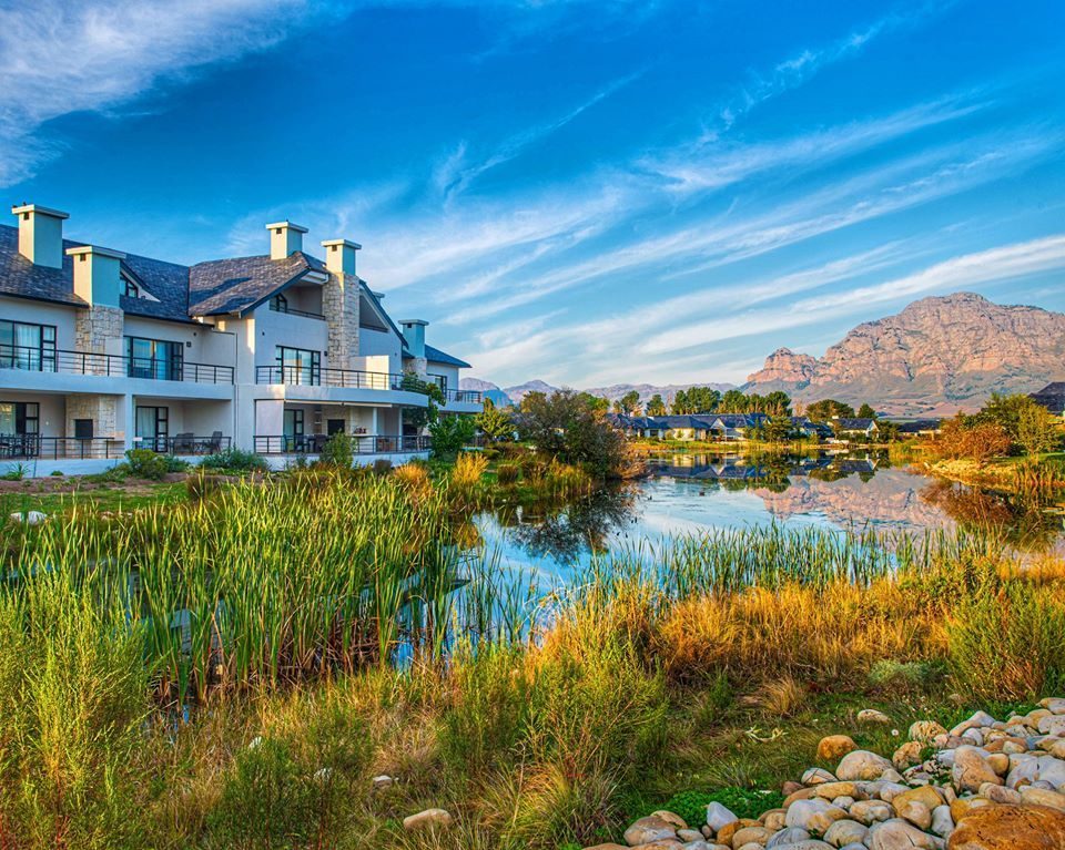 Lodges on the lake at Pearl Valley
