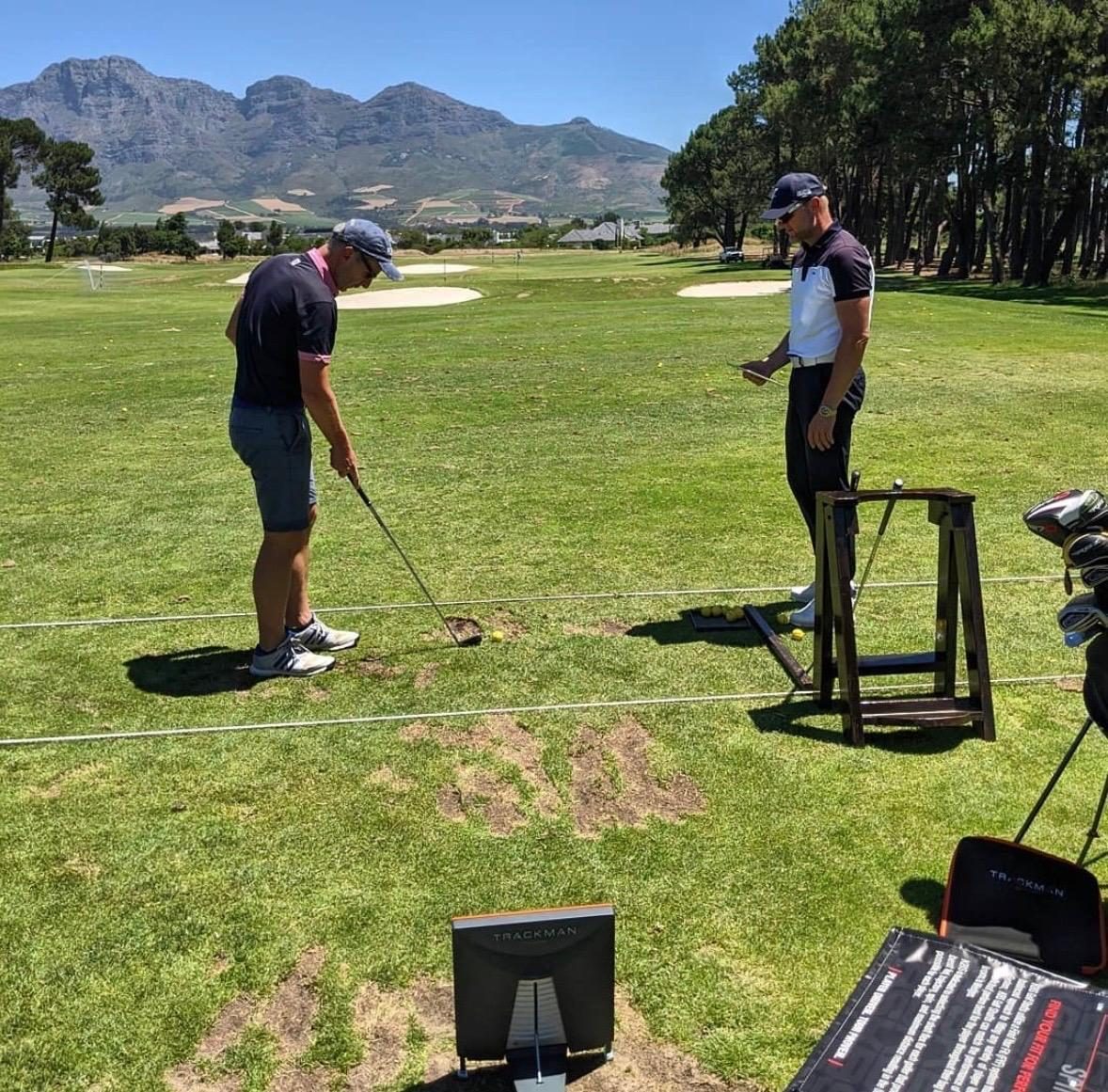 TrackMan practice at Pearl Valley